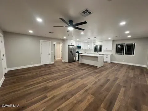 a view of a garage