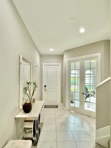 a view of a entryway of a house