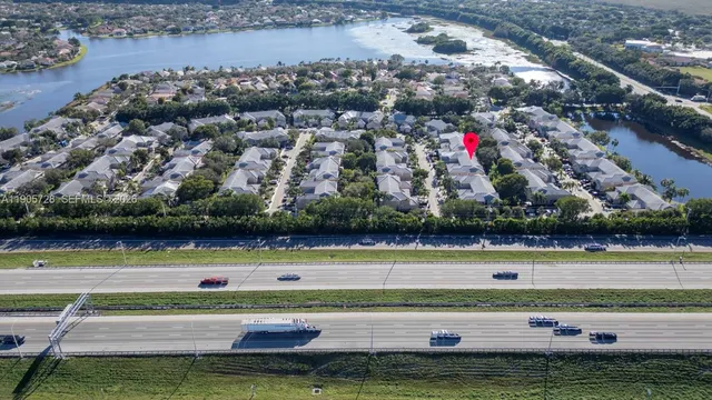 an aerial view of multiple house