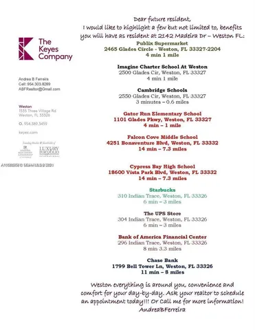 $2,850 | 2142 Madeira Drive, Unit 2142, Weston, FL 33327