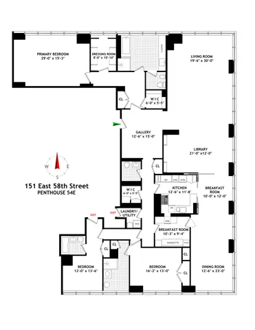 $17,500,000 | 151 East 58th Street, Unit PH54E | Midtown East