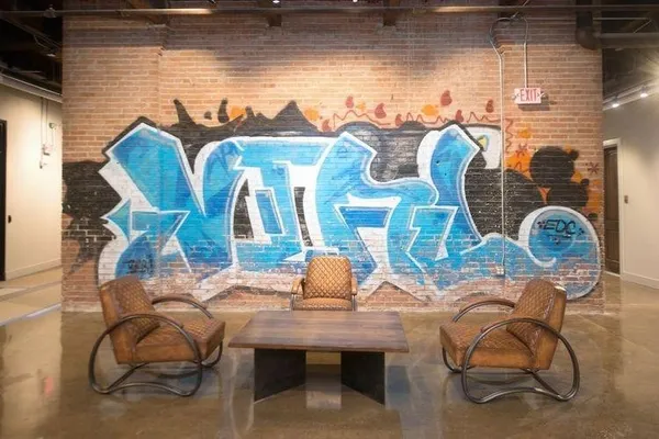 a group of people sitting in a room