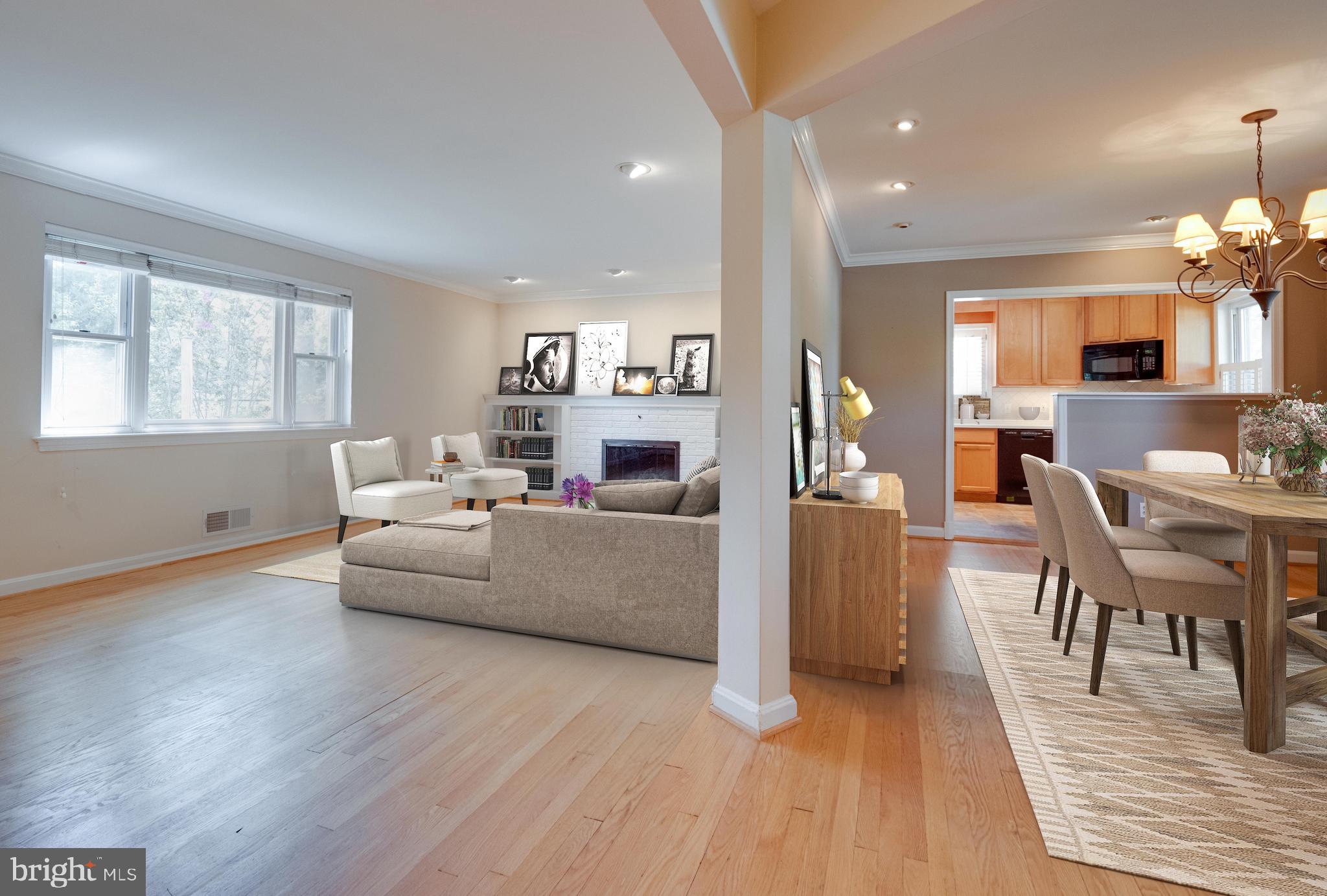 4031 North Glebe Road Arlington, VA 22207 - Photo 14 of 27 a living room with furniture and a wooden floor