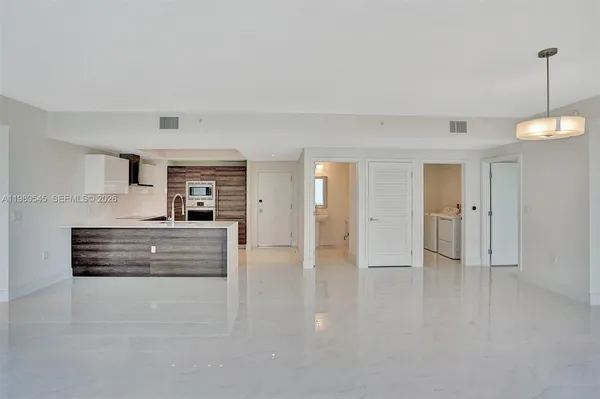 a view of a lake with a building