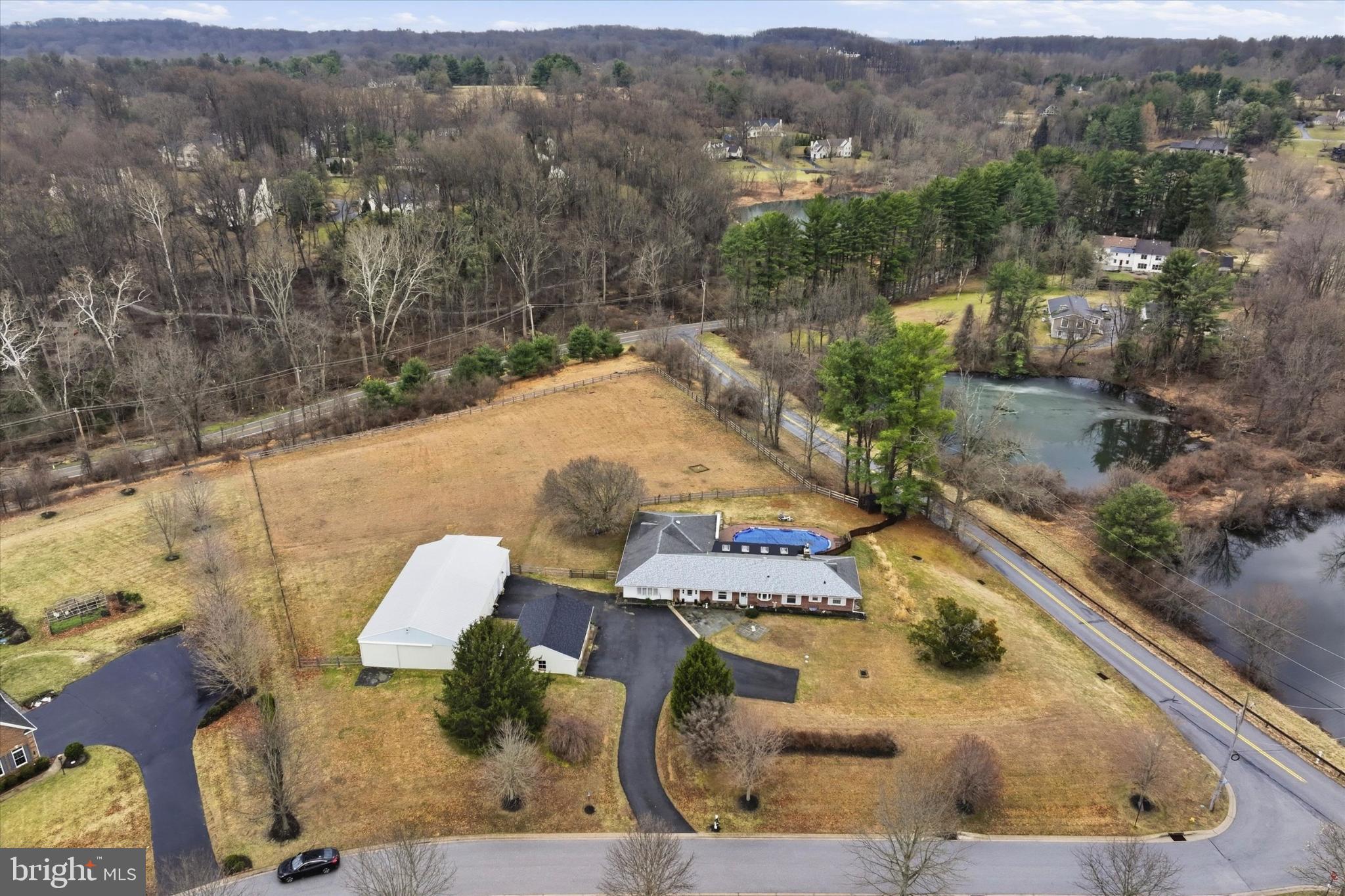 875 Locust Grove Road West Chester, PA 19382 - Photo 40 of 44 an aerial view of a house with garden