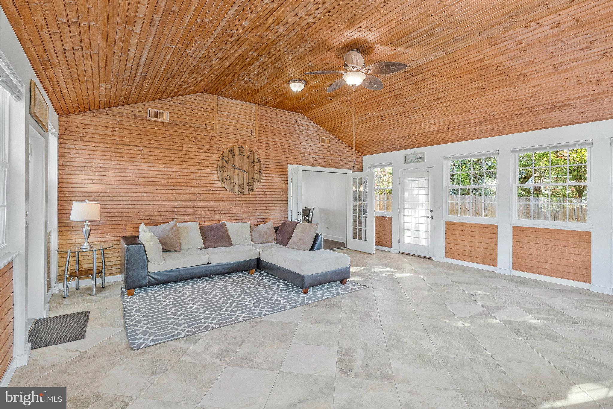 Additional Living Room  with Pine Vaulted Ceiling