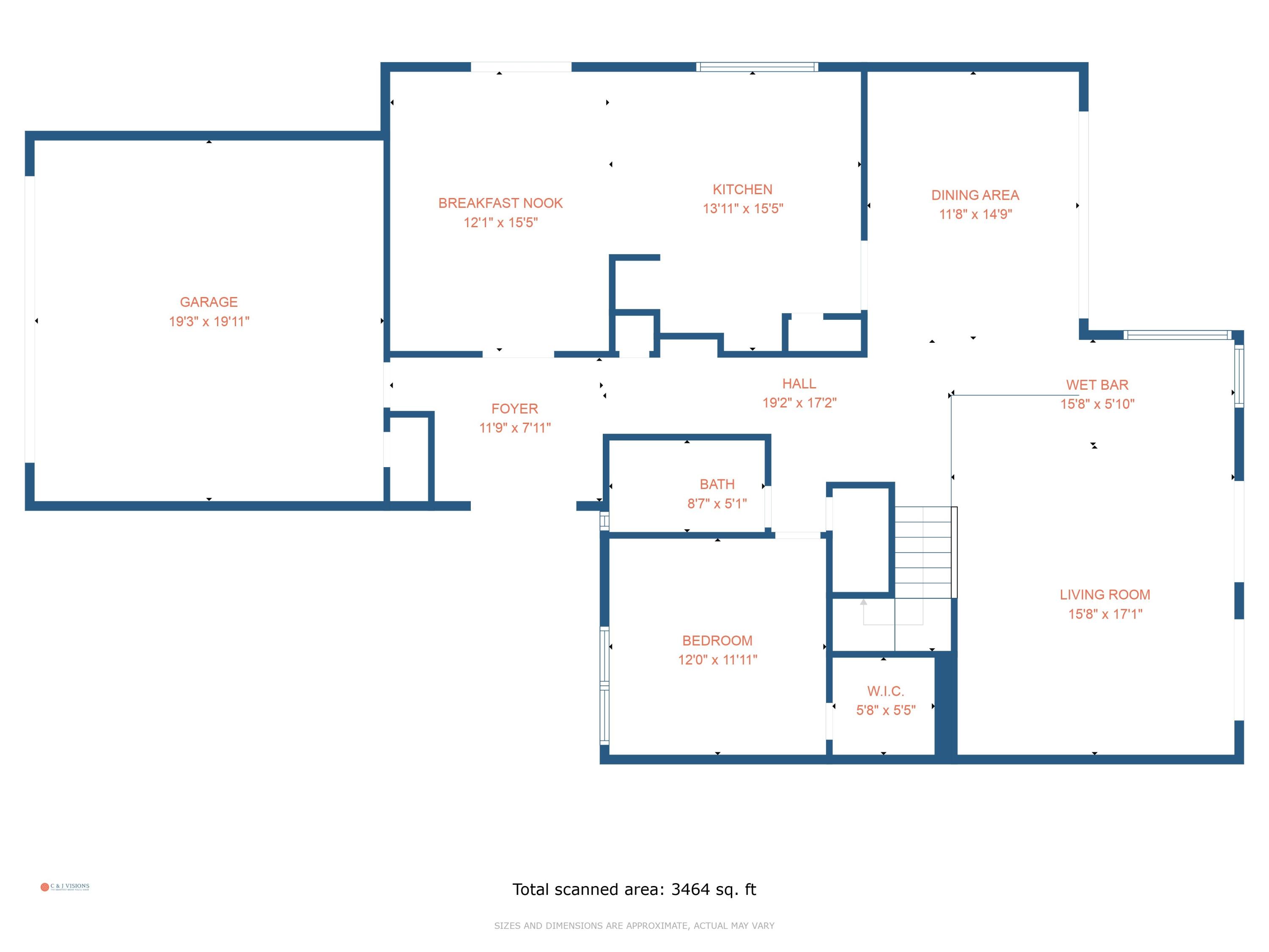 6538 Via Benita Boca Raton, FL 33433 - Photo 44 of 45 1-1st_floor_dimensions_6538_via_benita_b