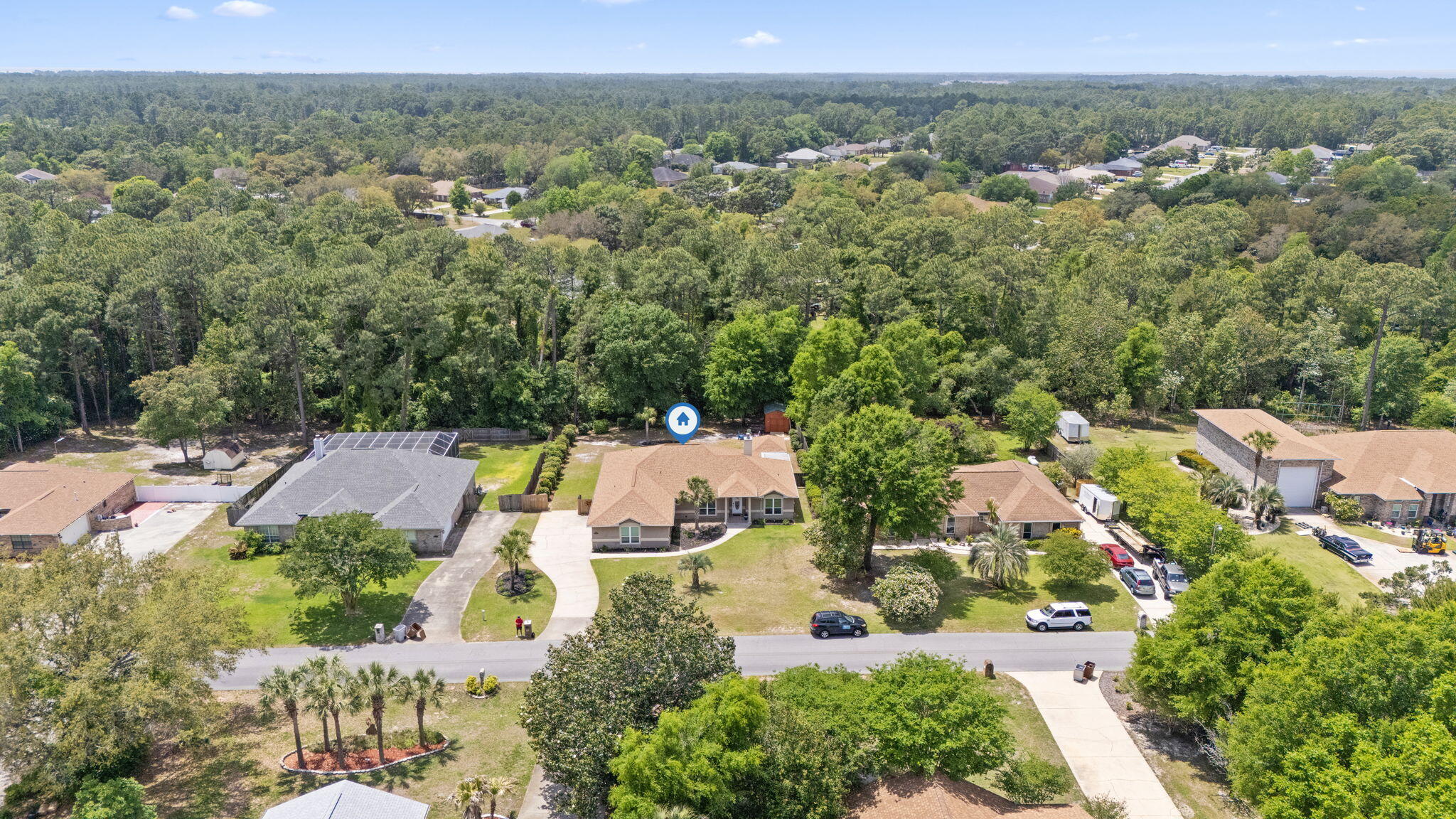 2519 Valley Road Navarre, FL 32566 - Photo 77 of 94 an aerial view of residential house with outdoor space