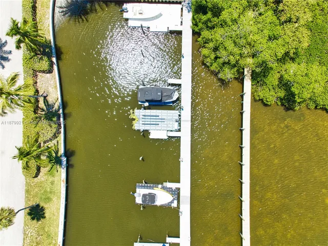 a view of a lake in a city