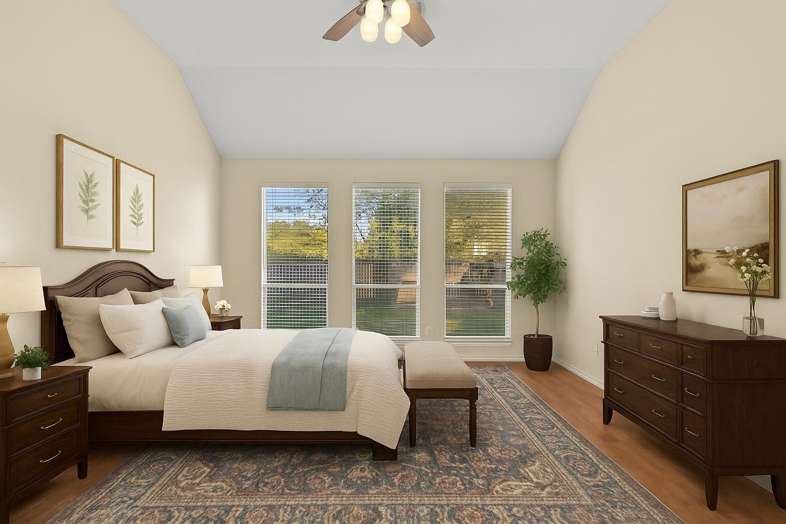 8550 Waiting Spring Circle Houston, TX 77095 - Photo 16 of 32 a spacious bedroom with a bed and a chandelier