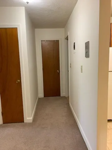 an empty room with closet