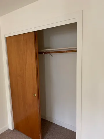 a close view of closet