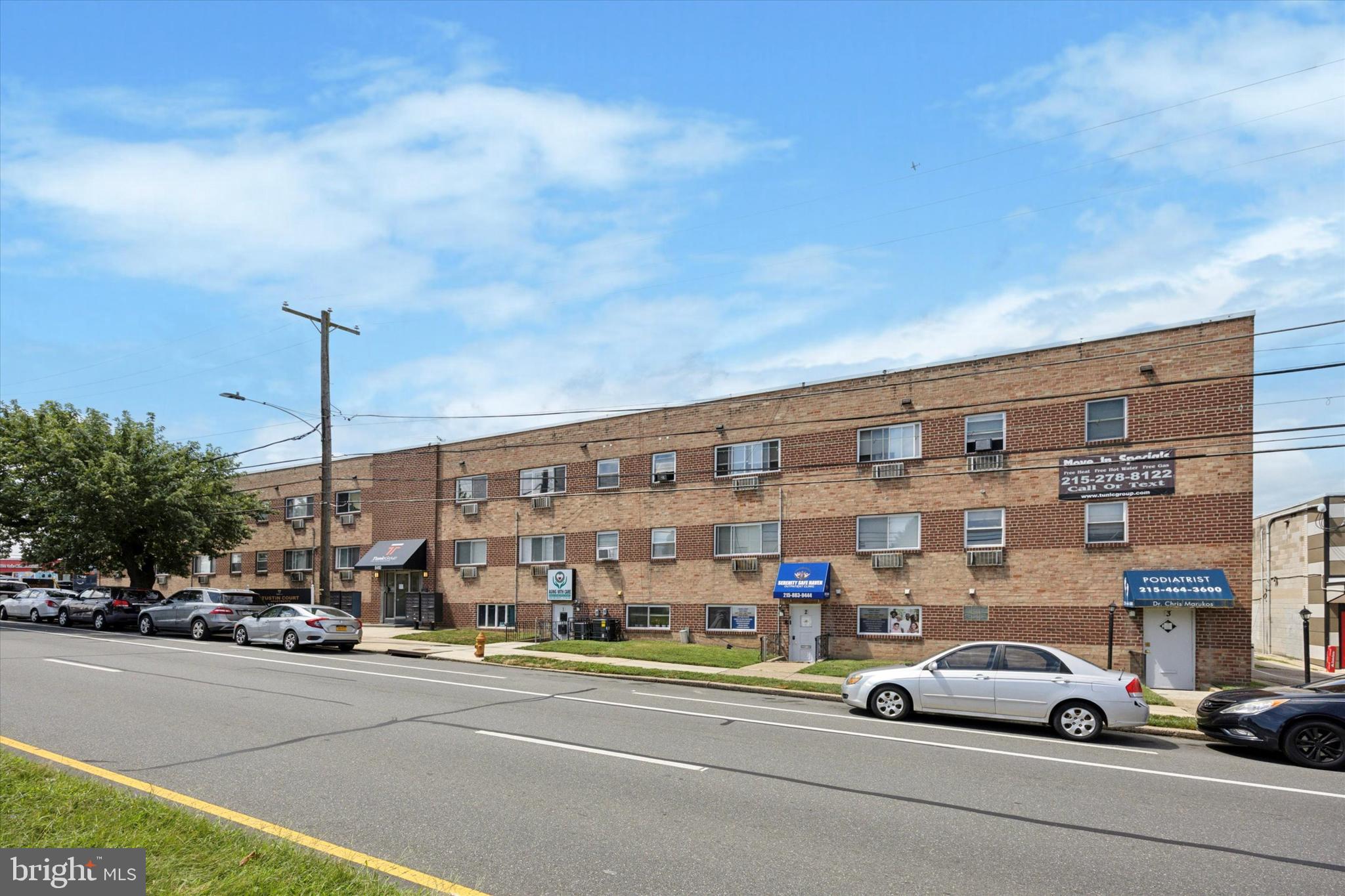 a cars parked in front of a building