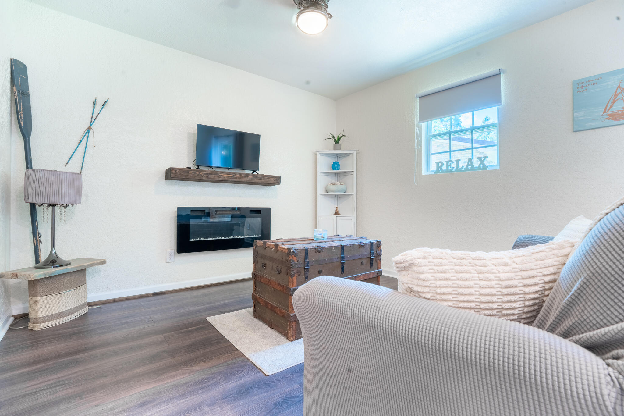 156 Lindberg Street Crestview, FL 32536 - Photo 21 of 25 a bedroom with a bed and a fireplace