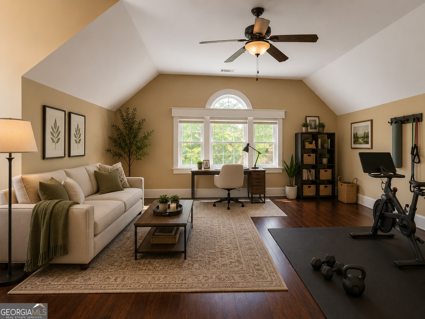 316 West Church Street Fort Valley, GA 31030 - Photo 27 of 28 a living room with furniture and a wooden floor