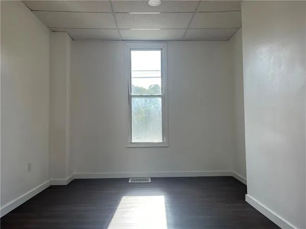 an empty room with a window