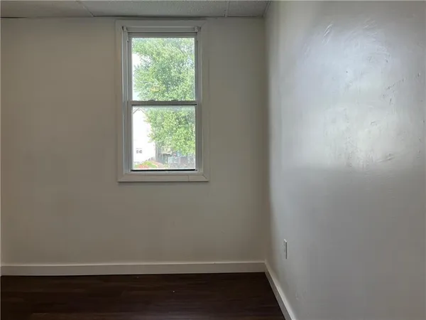 a view of a small space with window