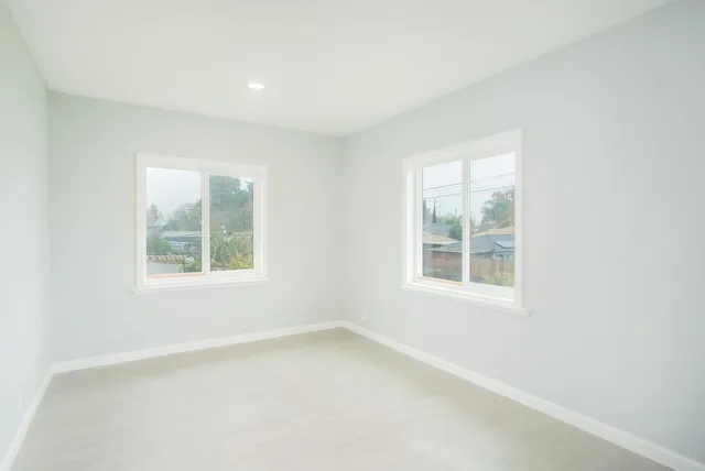 an empty room with a window