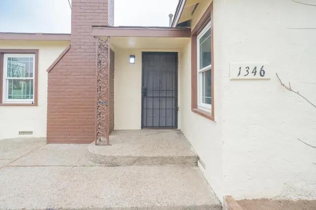 a view of front door of house
