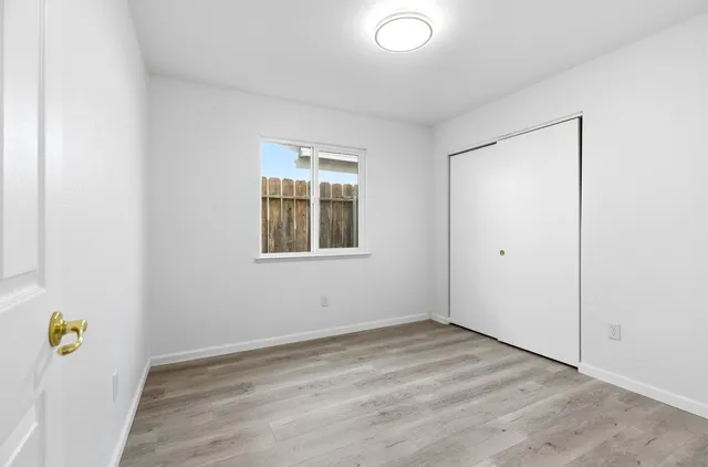 an empty room with a window