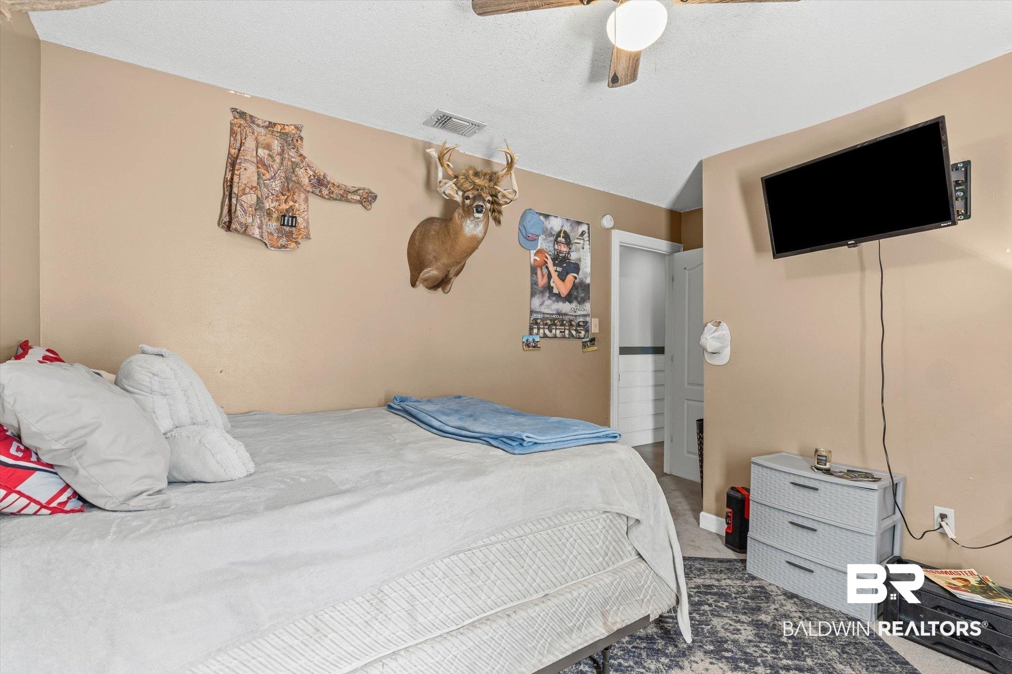 11440 Diffee Road Grand Bay, AL 36541 - Photo 18 of 22 Bedroom with carpet flooring and ceiling fan