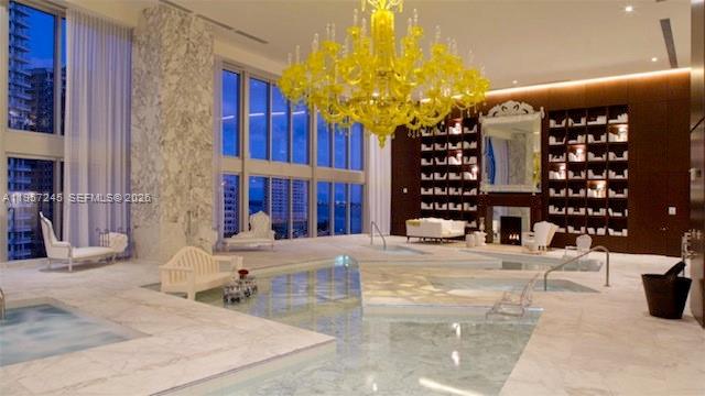 a building exterior with brick walls