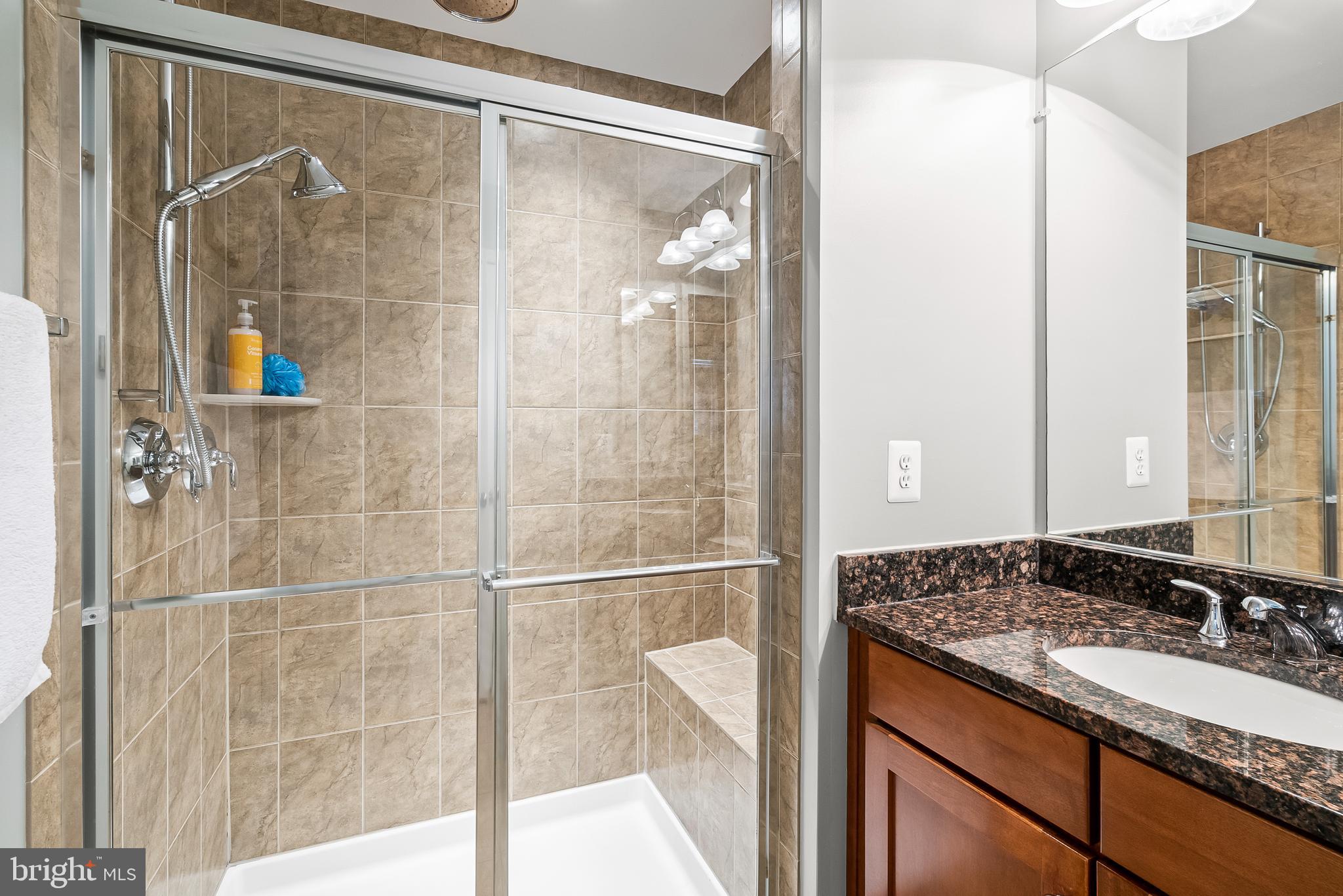 3409 Kemper Road Arlington, VA 22206 - Photo 27 of 58 Dual sinks, glass shower, and rain shower head.