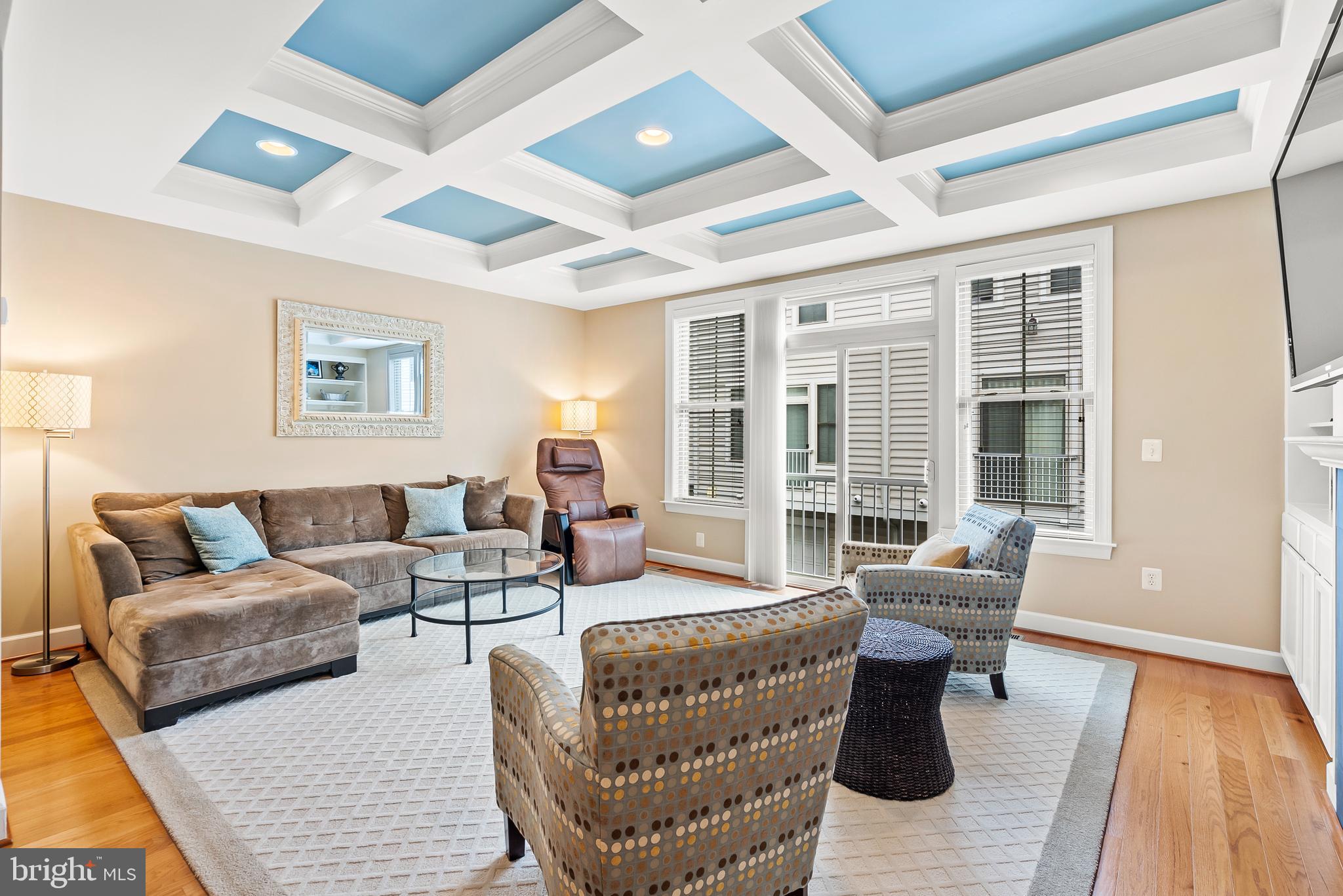 3409 Kemper Road Arlington, VA 22206 - Photo 6 of 58 Coffered ceiling and recessed lighting.