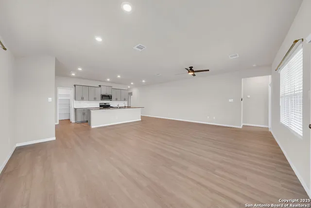 an empty room with a window