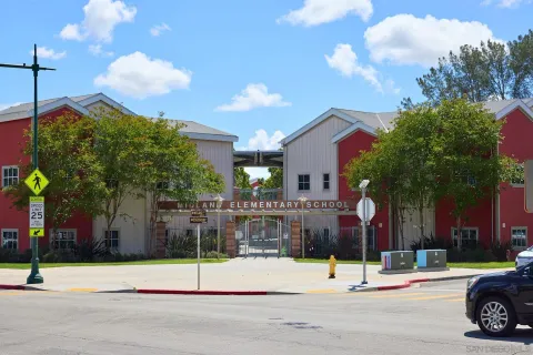 a view of a building with street view