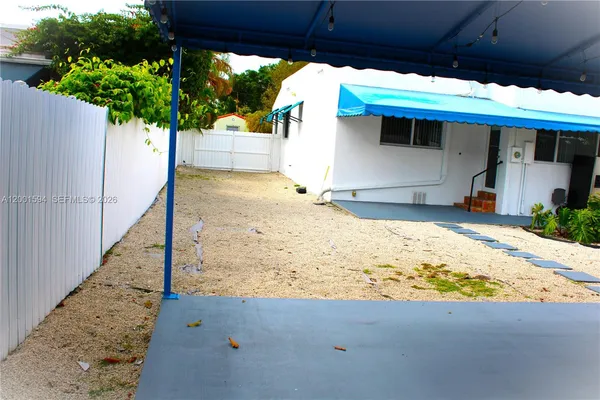 a backyard of a house