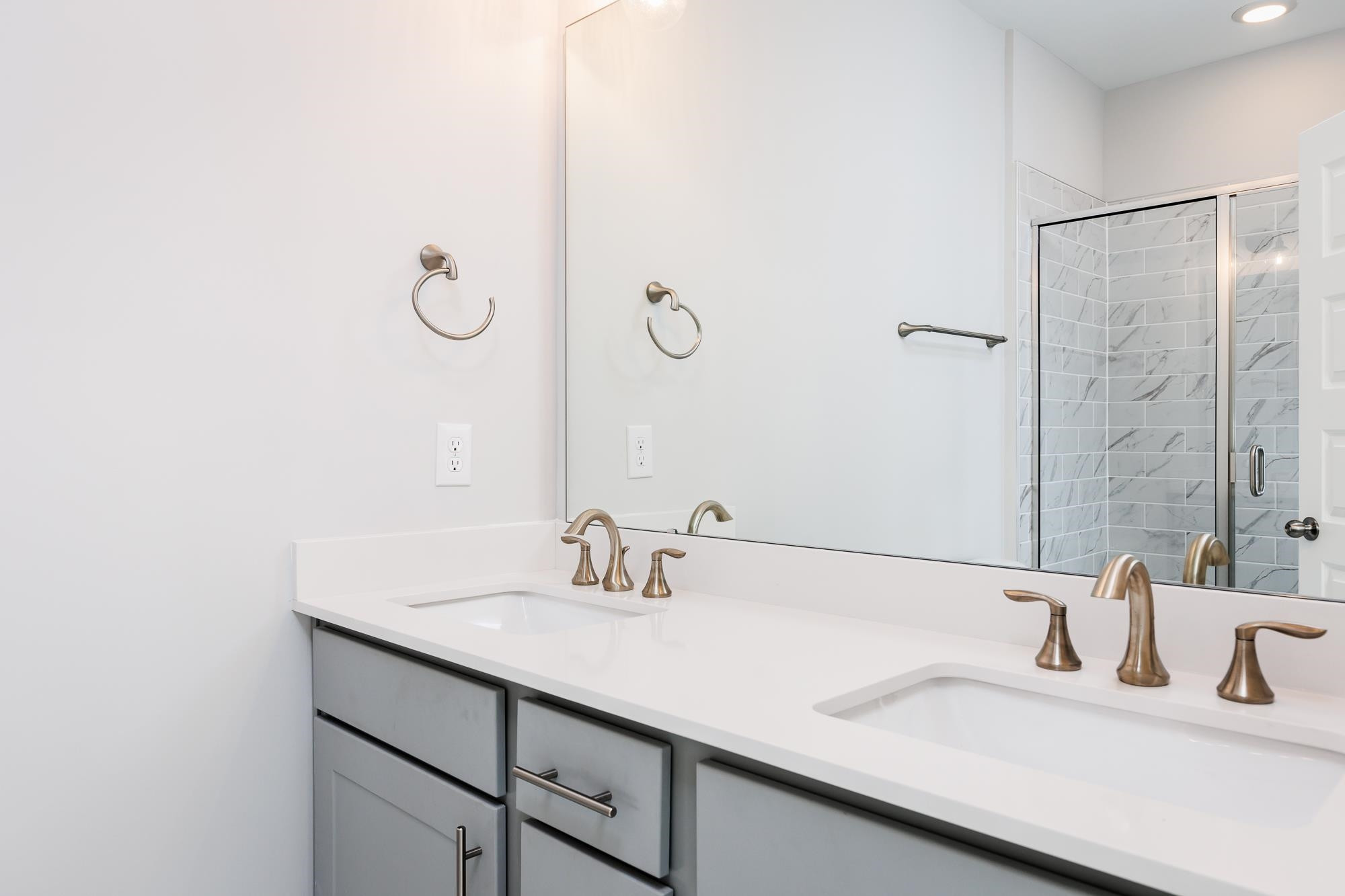 8222 Ebenezer Church Road Raleigh, NC 27613 - Photo 10 of 18 a bathroom with a sink and a mirror
