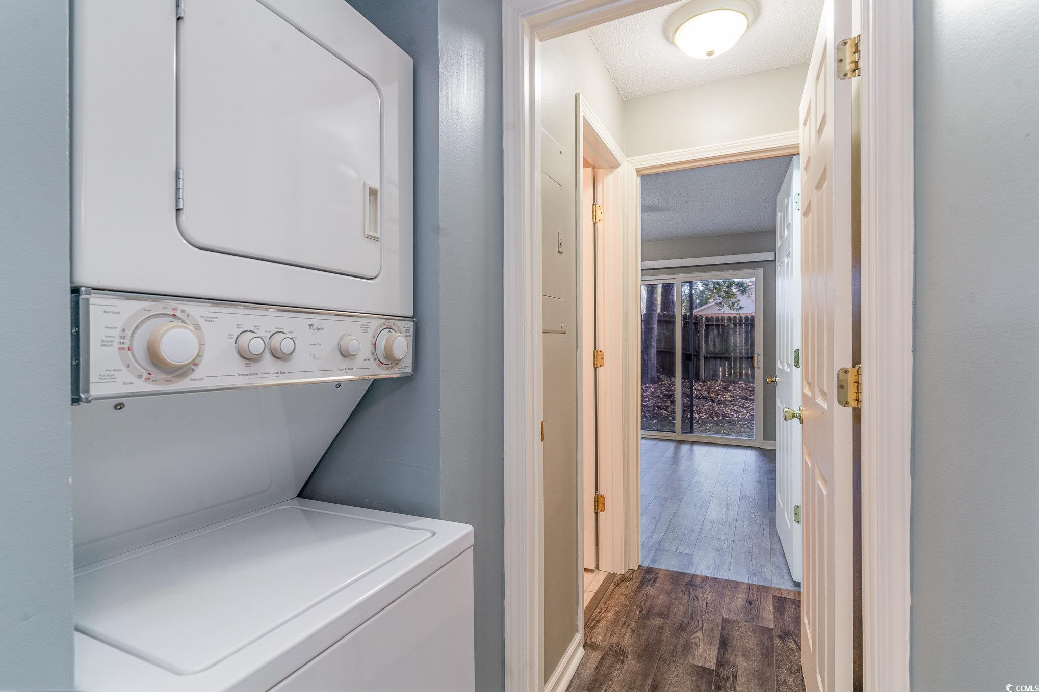 416 Cambridge Circle, Unit H3 Murrells Inlet, SC 29576 - Photo 11 of 15 Laundry area with dark hardwood / wood-style floor