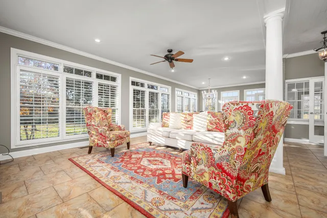 a view of an ocean and beach