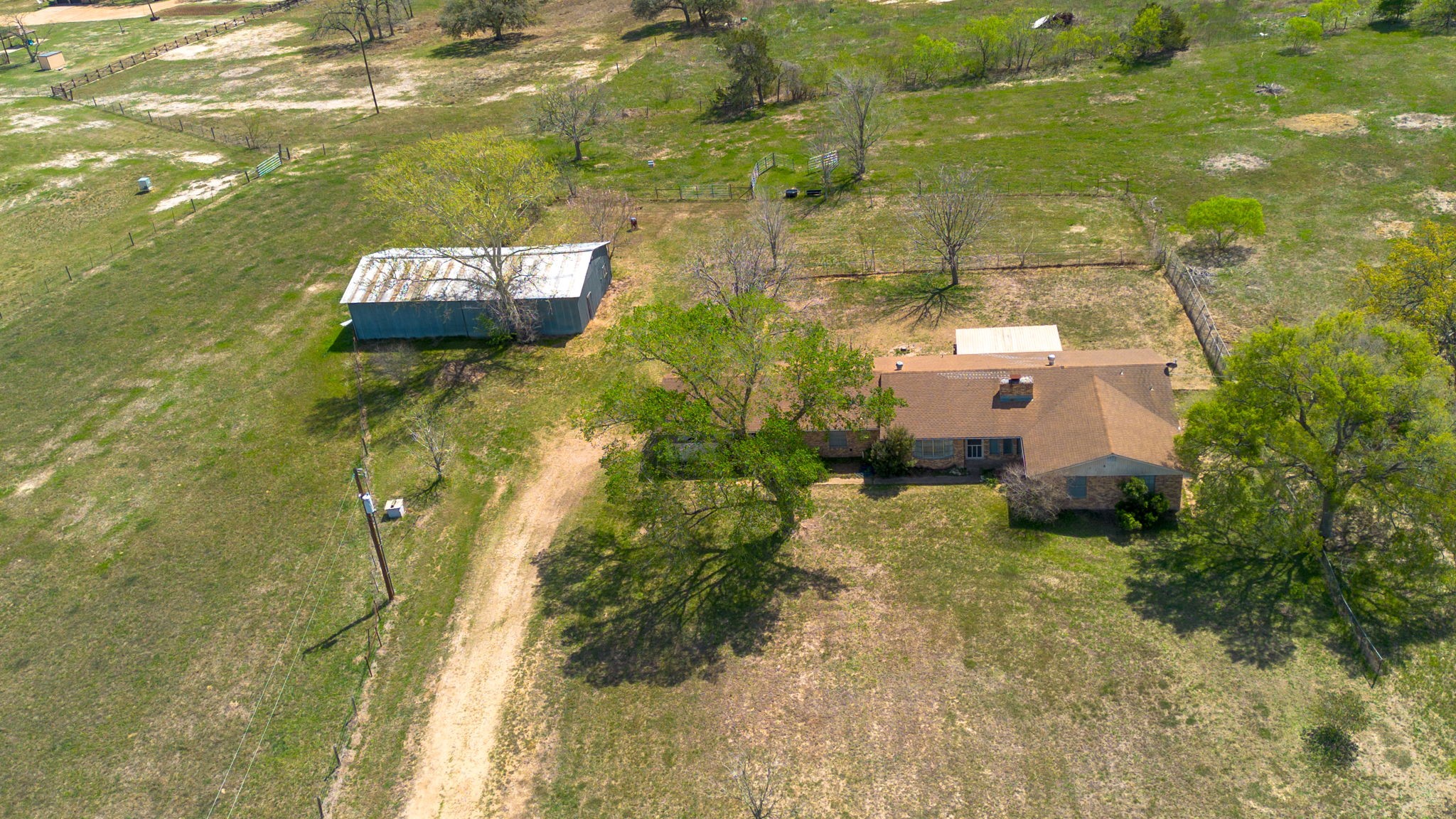 212 Halstedt Road La Grange, TX 78945 - Photo 35 of 40 a aerial view of a house with a yard