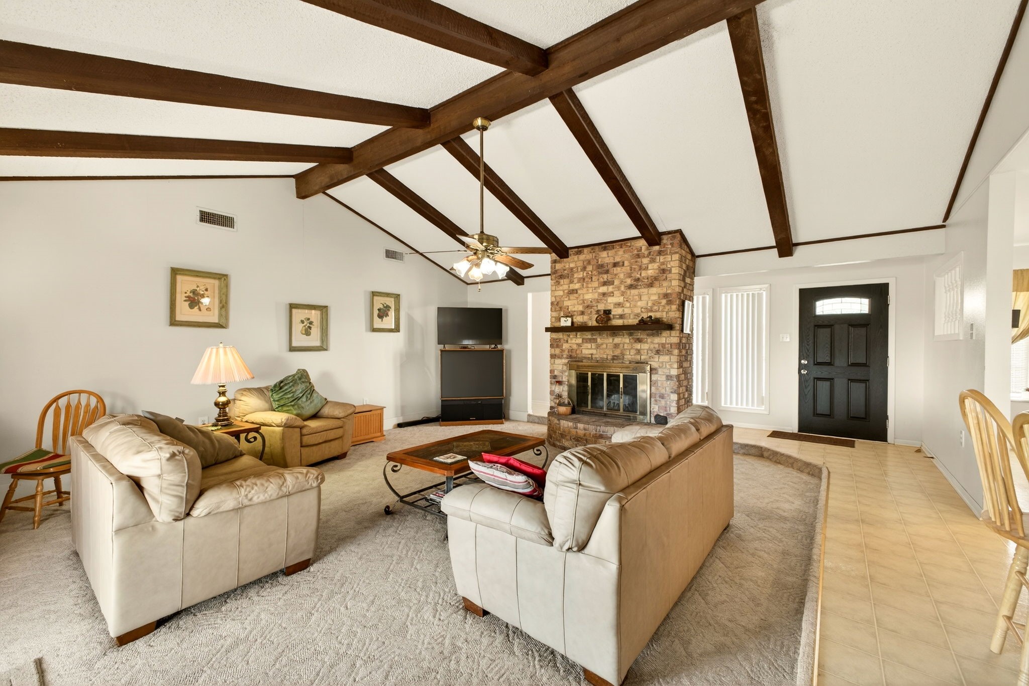 212 Halstedt Road La Grange, TX 78945 - Photo 6 of 40 a living room with fireplace furniture and a fireplace