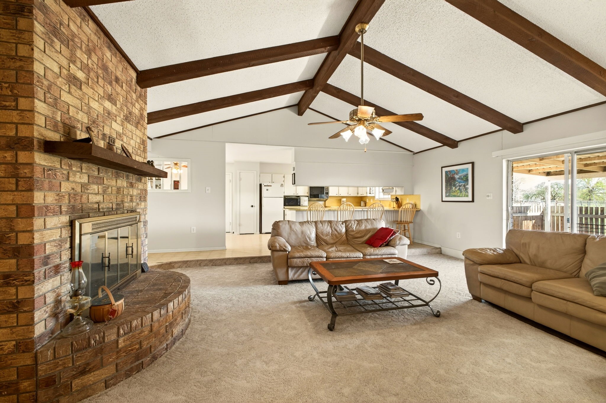 212 Halstedt Road La Grange, TX 78945 - Photo 7 of 40 a living room with furniture and a fireplace