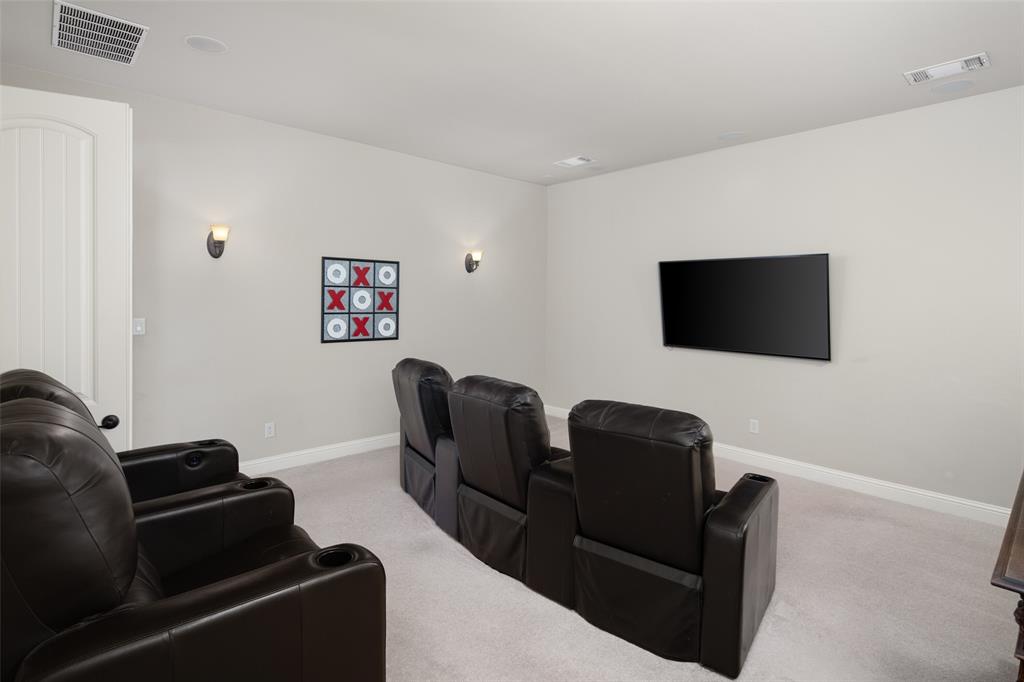 1031 Fox Bend Way Prosper, TX 75078 - Photo 18 of 40 a living room with furniture and a flat screen tv