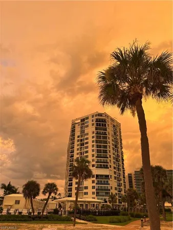 a view of a city with tall buildings