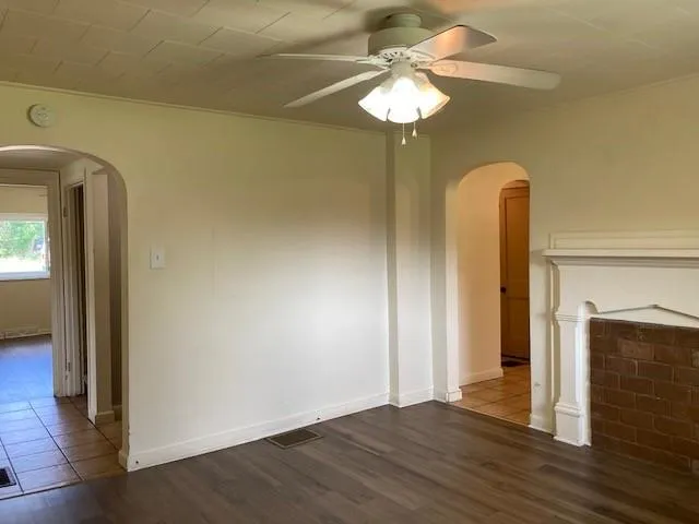 a view of entryway with wooden floor