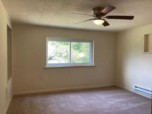 an empty room with a window