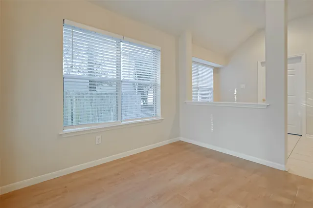 an empty room with a window