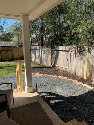 a view of outdoor space and seating area