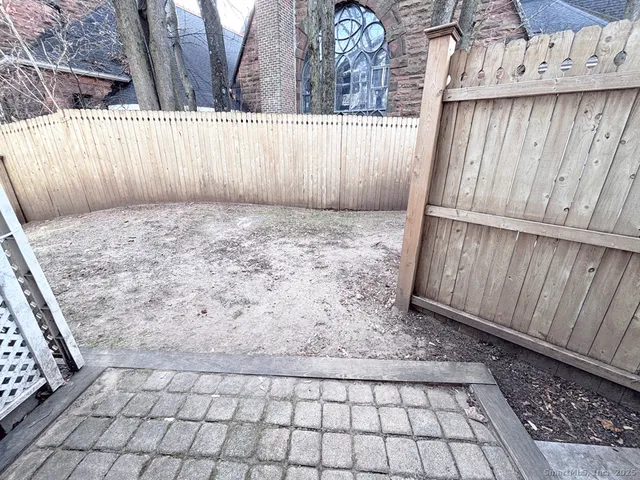 a view of a wooden door