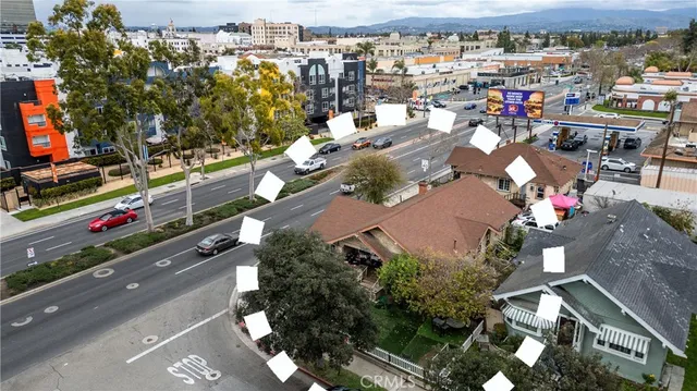 an aerial view of a city