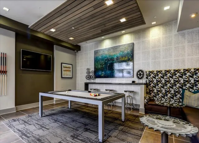 a workspace with furniture