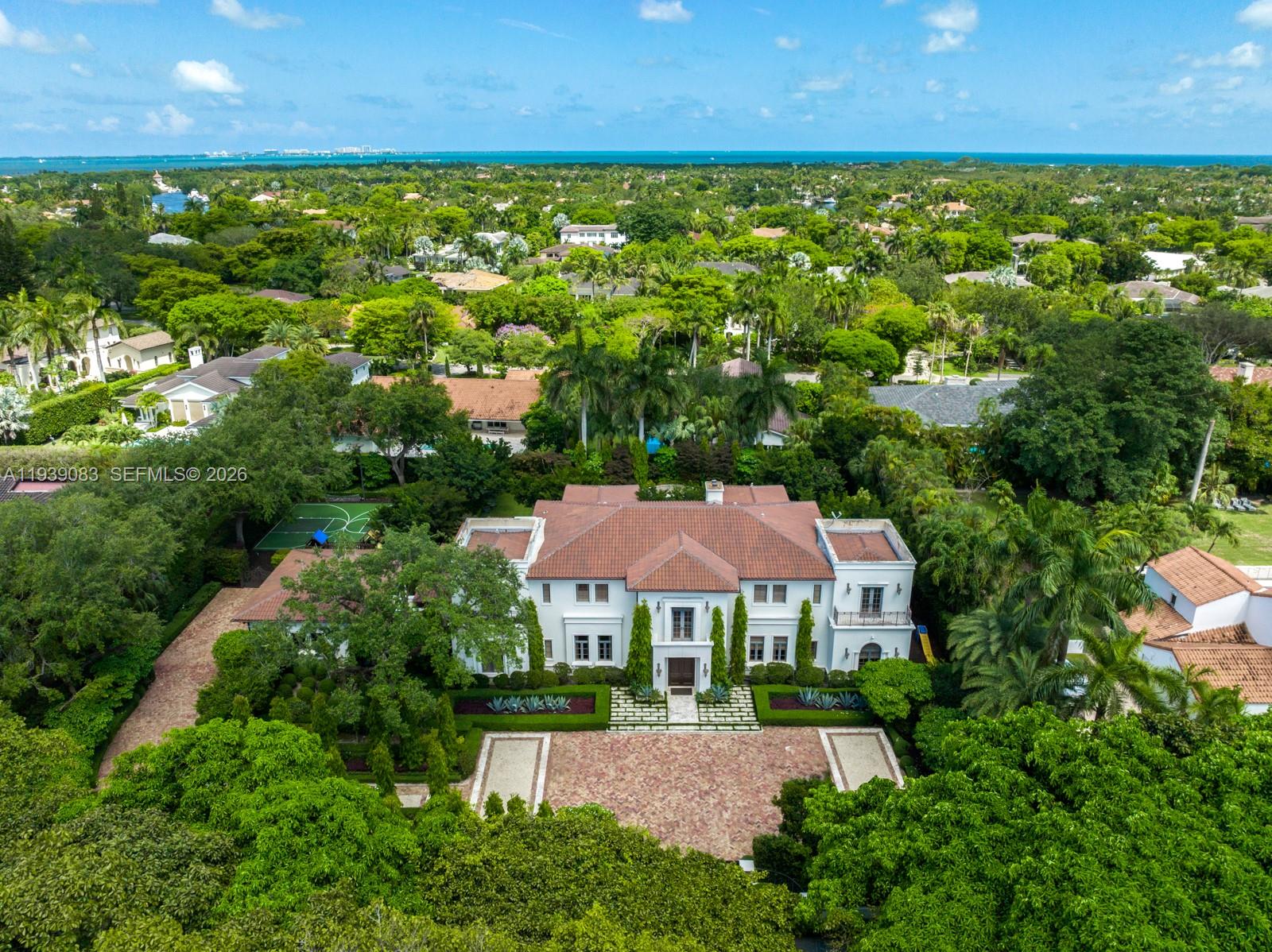 7275 Old Cutler Road Coral Gables, FL 33143 - Photo 19 of 21 an aerial view of residential houses with outdoor space and trees