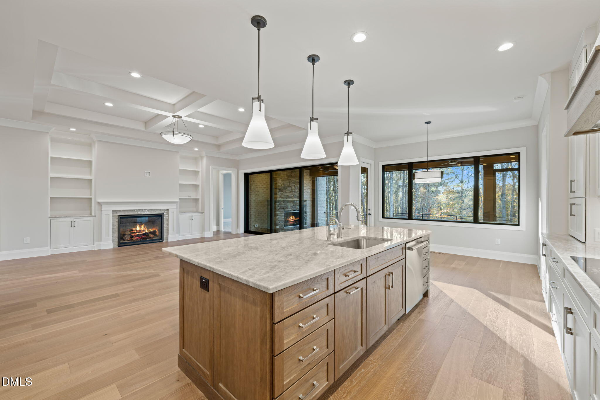 9125 Overlook Crest Drive Wake Forest, NC 27587 - Photo 18 of 54 a hall with a sink and a wooden floor
