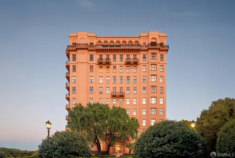 a front view of a building