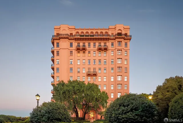 a front view of a building